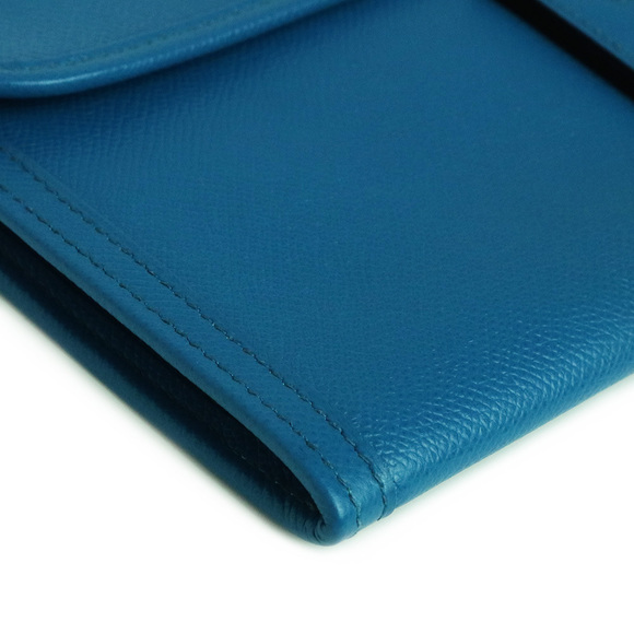 Hermes Jige Elan 29 Second Clutch Bag Vaux Epson Leather Blue - Picture 10 of 10